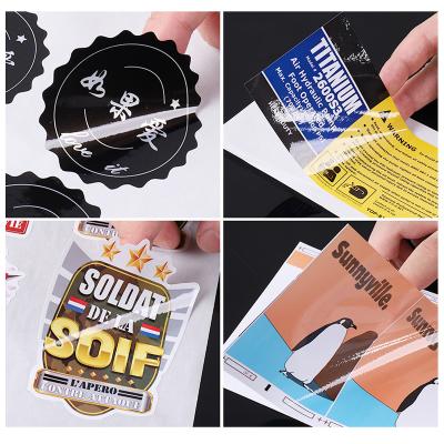 China Self Adhesive Custom QR Codes Transparent Stickers Labels Logo Waterproof And Transparent for sale