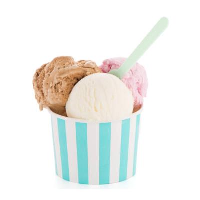 China Disposable Wholesale OEM Disposable Ice Cream Cup Frozen Yogurt Container Party Serving Paper Bowls with Clear Plastic Lid for sale