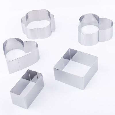 China Sustainable Heart Shaped Stainless Steel Cookie Mold DIY Baking Accessories Cake Decorating Tools for sale