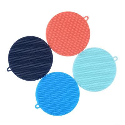 China High Quality Viable Protective Washing Cleaning Brush Silicone Cleaning Scrubber Mat For Household Kitchen for sale