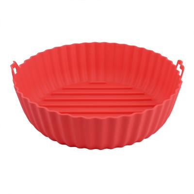 China Baking Tools Kitchen Tools Large Round Durable Silicone Fryer Pot Cooking Pan For Baking Cake Tools for sale