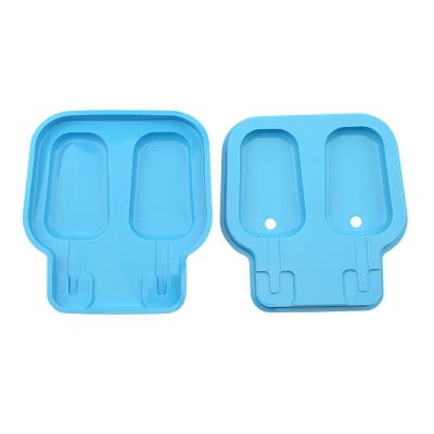 China Wholesale DIY Silicone Ice Cream Popsicle Molds Reusable Food Grade Silicone Ice Cream Mold Mold for sale