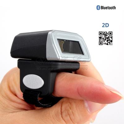 China Handheld Portable 2D Ring Barcode Scanner Mini QR Code Reader HJ23S Wirless Scan Width 80mm for sale