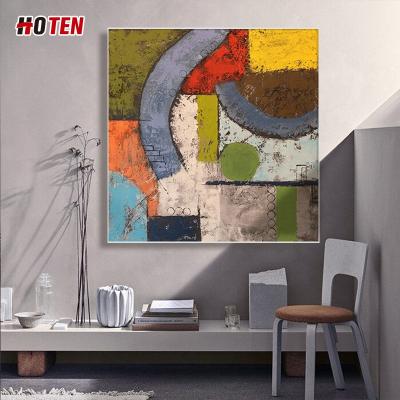 China Abstract original pure hand oil painting living room texture drawing simple abstract decorative painting for sale