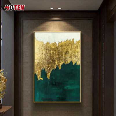 China Modern Canvas Art Abstract Home Decor Gold Foil Oil Painting for sale