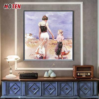 China Modern American Paintings Living Room Decoration Painting Modern Art Mother Figures And Daughter Bedroom Bedside Paintings for sale