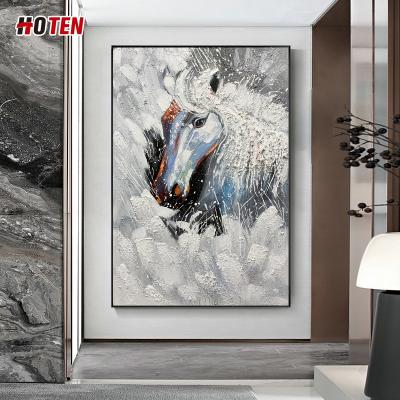 China Abstract oil painting Nordic simple restaurant painting decoration living room head horse style American wall painting for sale