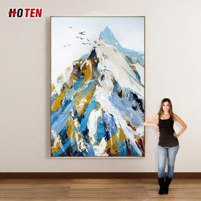 China Abstract Modern Handmade Thick Texture Oil Painting Wall Abstract Landscape Painting Modern Minimalist Decorative Painting for sale