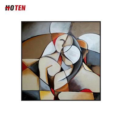 China Hand-painted abstract modern simple style oil painting abstract home decorative painting for sale