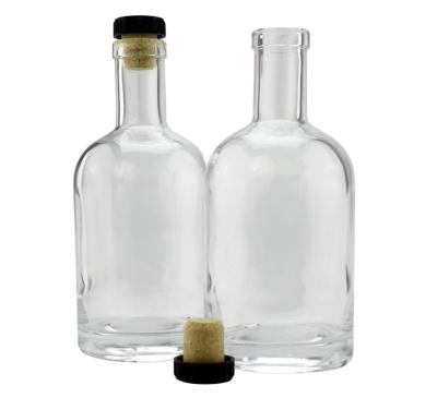 China Eco - Friendly 350ml Clear Glass Bottles Synthetic T Top Corks For Your Home Bar for sale