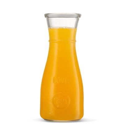 China Eco-Friendly 350ml Glass Drinks Pitcher Bottles Elegant Wine Decanter For Parties And Events for sale