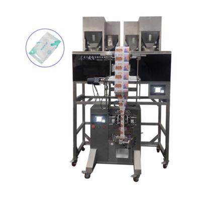 中国 machinery & Material 4 Head Weigher With Vertical Filling Granule Packing Machine 販売のため