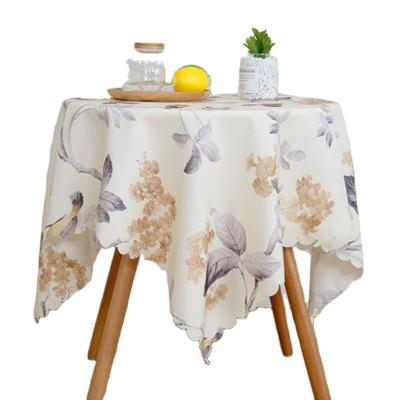 China Oilproof Floral Print Small Round Pastoral Coffee Table Cloth Polyester Waterproof And Anti-scald Table Cloth For Home for sale