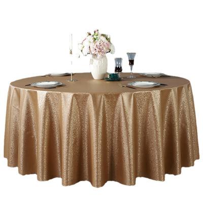 China Non-slip PU Customized Style European Size Waterproof Oilproof Round Solid Color Printing Tablecloth Hotel Wedding Party Banquet for sale