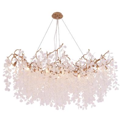 China Modern modern living room lighting low ceiling large luxury copper chandelier for sale