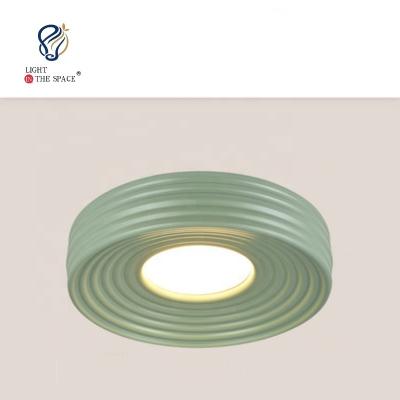 China Simple Modern Light Luxury Living Room Ceiling Lamp Nordic Outdoor Circular Wave Dining Room Children Mounted Chandelier for sale