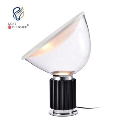 China Postmodern Modern Creative Simple Glass Hotel Bedside Radar Lamo Radar Table Lamp Portablere Table Lamp for sale