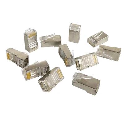 China High quality RJ45 network crystal head cat6 rj45 connector for network cable stranded solid gold plated plug for sale