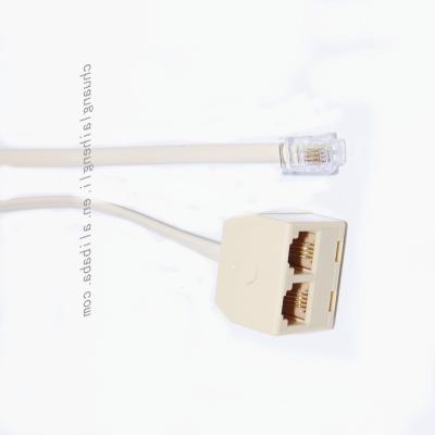 China Other 2 way rj11 phone jack socket adapter and splitter for land line phone for sale