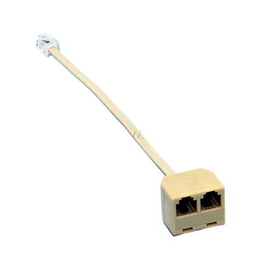 China Other hot sale telephone rj11 male line to double female jack rj11 splitter adapter zu verkaufen