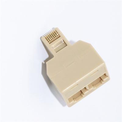 China Power 1 To 2 Ways Connector Male To Female RJ45 Network Cable Ethernet Adapter Splitter zu verkaufen