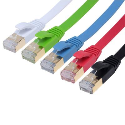 China Transfer fast internet access without card high quality cat7 network shielded customized colorful 10gb lan cable patch cord with rj45 plug for sale