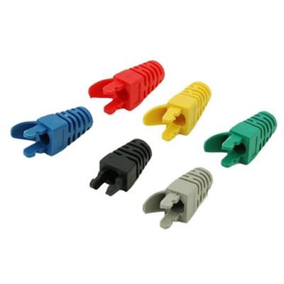 China Cat7 Protective Cap Crystal Connector Head Cat6 Rubber Boots High Quality Modular Plug Boots For UTP Or FTP for sale