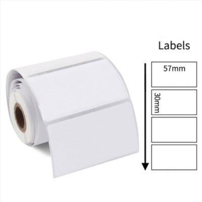 China Small Waterproof Roll Core 57x30 Label Paper 57x40 Sticker 57x40 Printing Paper Self Adhesive Thermal Adhesive Label Sticker 58mm for sale