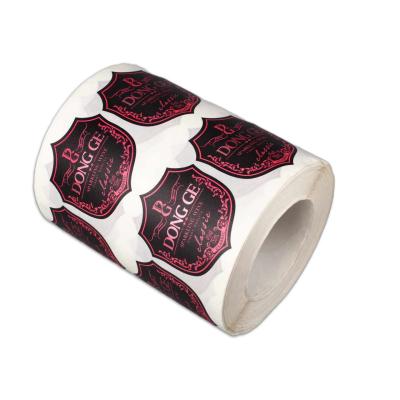 China Juncheng Wine Label Sticker Waterproof Luxury Waterproof Bottle Roll Label Sticker for sale