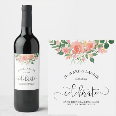 China Custom Waterproof Wine Bottle Label Printing Self Adhesive Label For Wine Bottle Wine Bottle Label for sale