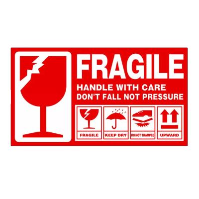 China Markedness Sign Striking Alarm Breakable Stickers Warning Sticker Shipping Private Label Fragile for sale