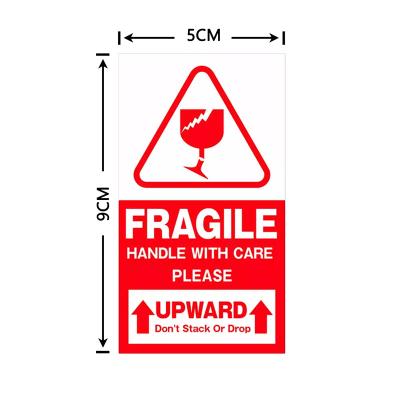 China Markedness Candle Warning Stickers Warning Sticker Shipping Private Label Fragile for sale