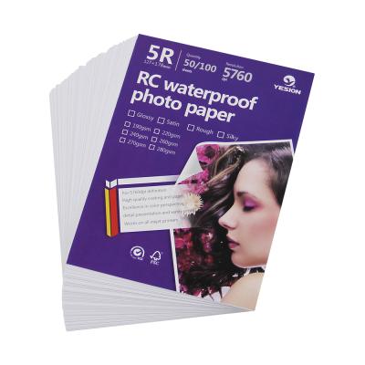 China Resin coated satin/glossy /rough /woven paper rc photo paper 190gsm 240gsm 260gsm 270gsm A3.A4.3R.4R.5R for sale