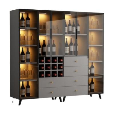 China Simple And Modern Home Storage Living Room Bar Furniture Modern Corner Wine Storage Display Cabinet for sale