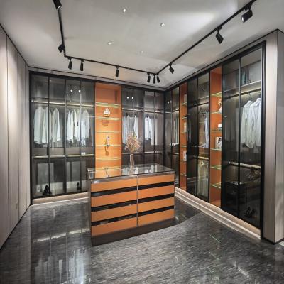 China Factory Direct Supplier Durable Modern Design Aluminum Glass Wardrobe for sale