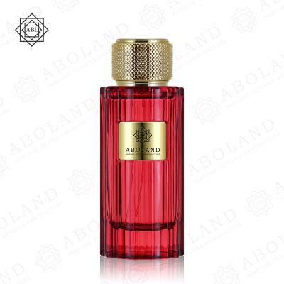 China 2022 Personal Care Luxury Perfume Package Best Design Glass Perfume Bottle With Gold Plastic Lid for sale