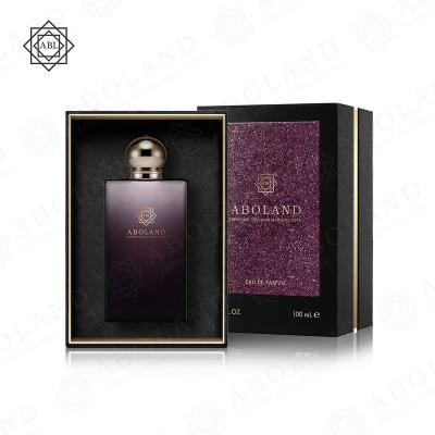 China OEM ODM Wholesale Design Recyclable Perfume Box Purple Gift Box For Perfume Bottle for sale