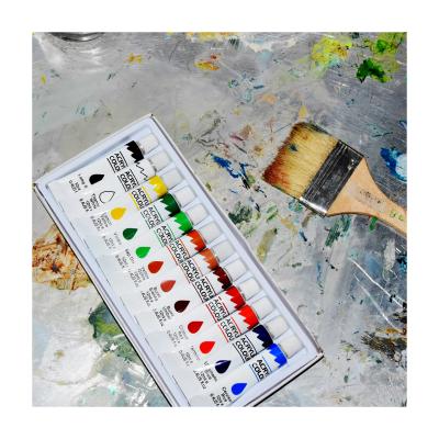 China 18colors 12ml Art Painting Hot Sale Safe and Non-toxic Set of Acrylic Paint Tubes for Kids and Students for sale