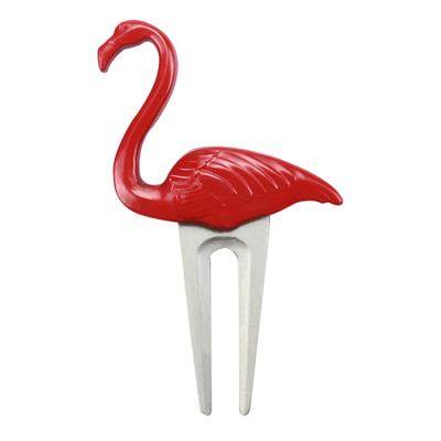 China Creative Golf Accessory Bird Shaped Vivid Flamingo Shaped 3d Golf Digging Tool Golf Digging Tool Bulk Golf for sale