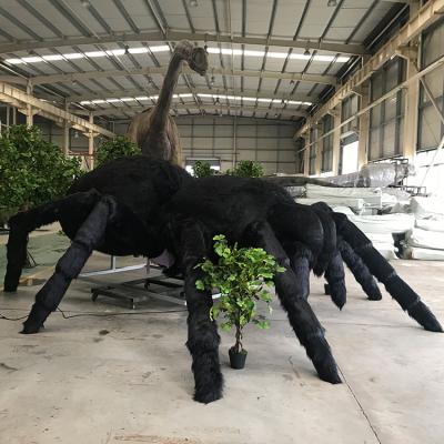 China Theme Park Animals Life Size Animatronic Black Jumping Spider For Sale for sale