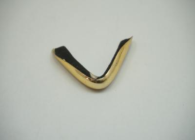 China Professional V Shape Stylish Gold Toe Cap Footwear Parts With Pointed End for sale