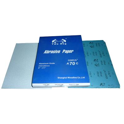 China For wood white electro coated aluminum oxide emery paper A70C for grinding wood, furniture and metal for sale