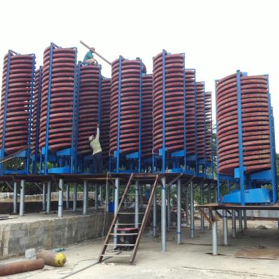 China Mineral Processing Chrome Spiral Gold Gravity Separator Washing Mining Spiral for sale