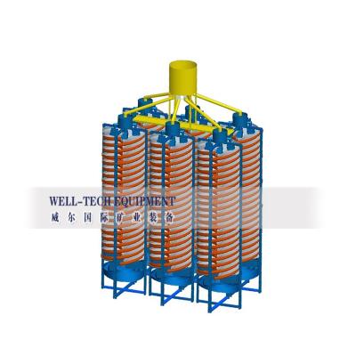 China Horrific Ore Gold Ore Processing Gandong Mine Separator Machinery Concentrator Spiral Chute For Sale for sale