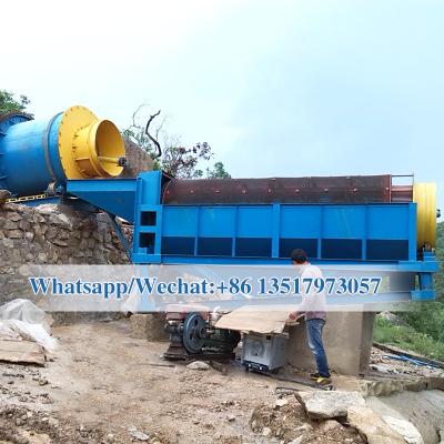 China Alluvial ore mining popular placer gold washing plant machine trommel screen for sale