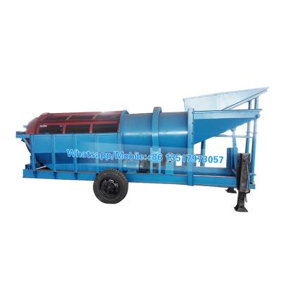 China 50-300 ore placer gold mining machine alluvial trommel scrubber for sale