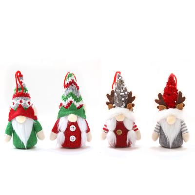 China New Design Fashion Christmas Party Plush Toys Gnome Gifts White Mr. And Mrs. Doll Ornaments Led Christmas Faceless Gnomes for sale