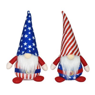 China The American Star Pentagon Rudolph Independence Day Plush Toy Doll Sitting Dwarf Children Customized Fashionable Decoration for sale