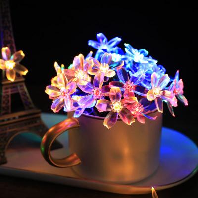 China Wholesale Eco-friendly Light Outdoor Waterproof Flower Decoration Garden String Lamp Flower LED Decorative Light for sale