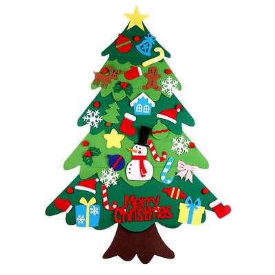 China Christmas Festival Felt Creative Felt Tree Free Decorated Merry Christmas Decorations Santa Ornament Gifts Christmas Trees for sale